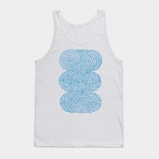 Blue Dotted Mandala Tank Top